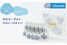 【全6回定期便】のむヨーグルト伊都物語　１００ml×３０本セット