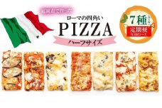 【定期便全4回】福岡市内で作ったローマの四角いピッツァ詰合せ　ハーフサイズ7種類　各1枚×4回 福岡市内製造