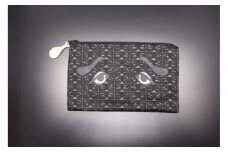 博多織にわかポーチ（黒）Ｗ約21cm×Ｈ約13cm