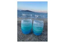 【福岡市】オーシャングラス　1個　420ml【エメラルドグリーン系】