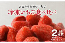 冷凍いちご食べ比べ2kg あまおう＆旬のいちご各1kg_冷凍 いちご 食べ比べ あまおう 旬のいちご 各 1kg 合計 2kg 福岡県産 旬 品種不問 何の品種が届くかお楽しみ 特別栽培 朝採り スムージー けずり苺 かき氷 フルーツ 冷凍フルーツ 果物 果実 国産 九州産 お取り寄せ 福岡県 久留米市 送料無料_Fi206