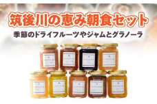 筑後川の恵み朝食セット（季節のドライフルーツやジャムとグラノーラ）_筑後川の恵み 朝食 セット 季節 コンフィチュール 140g×2 ドライフルーツ 10g～30g 想ふ種 グラノーラ 50g 3種類 粗糖 グルテンフリー バター不使用 手作業 パン ヨーグルト 食品 加工食品 穀物 加工品 お取り寄せグルメ 福岡県 久留米市 送料無料_Ca203 [Ca203]