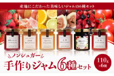 【アンダンテ】産地にこだわった美味しい ノンシュガー手作りジャム6種セット（6瓶入）_ノンシュガー 手作り ジャム コンフィチュール 6種 セット いちご 桃 オレンジ ライム いちじく ベリー トマト フルーツ 瓶詰め おなかにやさしい 虫歯になりにくい イソマルオリゴ糖 フラクトオリゴ糖 砂糖不使用 久留米市 福岡 お取り寄せ 送料無料_Ca016