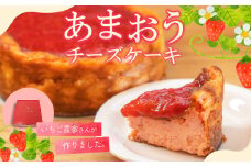 あまおうチーズケーキ 約380g×1_あまおうチーズケーキ 約 380g ケーキ ニュージーランド産 クリームチーズ 濃厚 チーズケーキ 半解凍 冷蔵解凍 レンジ 特別栽培 あまおう農家 久留米市産 いちご あまおう 福岡県 久留米市 お取り寄せ スイーツ デザート お菓子 洋菓子 冷凍 送料無料_Dw039