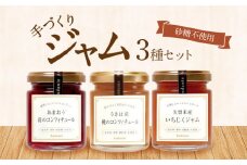 砂糖不使用手づくりジャム3種セット_ジャム 手作り セット おしゃれ ジャムセット 砂糖不使用 甘さ控えめ 3種類 いちご あまおう コンフィチュール いちじく もも 瓶 保存料 香料 増粘剤 不使用 果肉 ギフト お取り寄せ 福岡県 久留米市 送料無料_Ca032