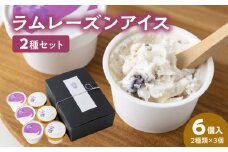ラムレーズンアイス6個セット（2種の味わい）_ラムレーズン アイス 6個 セット 2種 x 各 3ヶ 国産干しぶどう ジャージーミルク ラムレーズンアイス ミルクアイス アイスクリーム スイーツ デザート おやつ カップ カップアイス 贈り物 福岡県 久留米市 お取り寄せ お取り寄せスイーツ 送料無料_Dw057