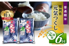 【6回定期便】令和5年産　普通精米　福岡県産元気つくし
