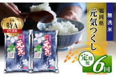 【6回定期便】令和5年産　無洗米　福岡県産元気つくし