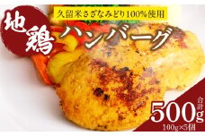 地鶏ハンバーグ_地鶏ハンバーグ_地鶏 ハンバーグ 100g 5個 500g 久留米さざなみどり 100％ 個包装 凍ったまま調理 蒸し焼き レシピ付き イノシン酸 希少 冷凍 お取り寄せ グルメ 福岡県 久留米市 送料無__Ax404