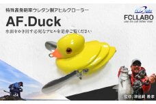 ルアー(AF.Duck　ノーマルウィング仕様)　Cpt.D_FCLLABO AF.Duck ルアー ノーマルウィング アヒル クローラー フローティング 推奨レンジ トップサーフェス 特殊高発泡率 ウレタン ワンノッカー ラトル 選べる カラー Cpt.D インコ バン 釣具 釣り フィッシング お取り寄せ 福岡県 久留米市 送料無料_Qx056-1