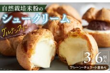 自然栽培 米粉のシュークリーム 3種 6個セット_Dw085
