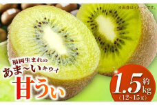 甘うぃ1.5kg箱_甘い キウイ 甘うぃ キウイフルーツ 1.5kg 国産 甘みの強い 果実 黄色味 福岡 オリジナル品種 濃厚 まろやか 高糖度 フルーツ 果物 ヨーグルト スムージー ジュース デザート 福岡県 久留米市 お取り寄せ お取り寄せフルーツ 送料無料_Fx019