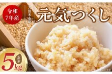 【令和7年産 新米】福岡県産ブランド米元気つくし 玄米 5kg_Gr067