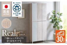 【開梱設置】シューズボックス 【リアル 75 HI板 左姿見】 アルコウォール_開梱設置 シューズボックス リアル 75 HI板 左姿見 大川家具 アルコウォール 靴箱 可動棚 お洒落 国内製造 お取り寄せ 福岡県 久留米市 送料無料_Qd065-06