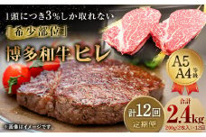 【定期便12回】 博多和牛 ヒレ 200g (2枚入り) 黒毛和牛