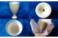清水筑山 作「高取焼 緑釉蒲萄酒杯(化粧箱入り)」ワインカップ 酒杯 陶器		