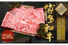 【数量限定 博多和牛】ロース しゃぶしゃぶ用 250g 牛肉 黒毛和種 和牛 しゃぶしゃぶ 焼きしゃぶ すき焼き 鍋 霜降り 肉 国産 福岡県産