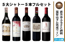【随時出荷】福智山ダム熟成 Grand Vin 最高級 赤ワイン 5本 詰め合わせ セット FD101 五大シャトー セット 各750ml 熟成ワイン ワイン 酒 お酒