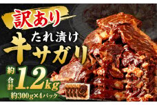 【訳あり】 秘伝 コク旨 たれ漬け 牛サガリ 肉 1.2kg