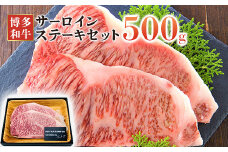 博多和牛サーロインステーキセット　500ｇ（250ｇ×2枚）