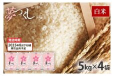  令和7年産　福岡県産ブランド米「夢つくし」白米　計20kg【8月下旬頃より順次出荷予定】
