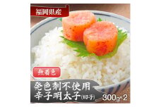【発色剤不使用】無着色辛子明太子(切れ子)300g×2パック