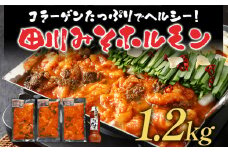 田川みそホルモン 1.2kg 400g×3パック 味噌だれ500ml×1本 しま腸 ハチノス センマイ 焼肉 コラーゲン 旨辛 コチュジャン タレ漬け 味付け 鉄板焼き 野菜炒め BBQ お取り寄せグルメ お取り寄せ 福岡 お土産 九州 ご当地グルメ 取り寄せ グルメ 福岡県 食品