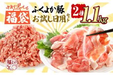 福袋 豚肉 ふくよか豚 精肉詰め合わせセット  豚肉 切り落とし ミンチ 【C】ふくよか豚 お試し日用セット 小分け ブタ肉 ぶた肉 冷凍 福岡県 福岡 九州 グルメ お取り寄せ