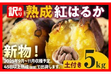 先行予約 訳あり 紅はるか 熟成 紅はるか 5kg さつまいも 4000円 芋 サツマイモ 土付き サイズ色々 サイズ不揃い 九州産 焼き芋 やきいも 甘い デザート スイートポテト 生芋 おやつ デザート 野菜 いも