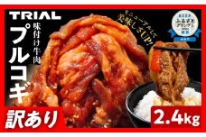 【訳あり】プルコギ 牛肉 切り落とし 味付け 小分け 2.4kg トライアル 焼肉 冷凍 タレ漬け 韓国料理 惣菜 おかず 辛くない 子供でも食べられる 牛丼 チャプチェ お取り寄せ 福岡 お土産 九州 グルメ