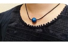 【本漆塗】漆ペンダント18mm(メタリックブルー)