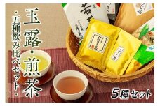 八女茶★玉露・煎茶など５種飲み比べセット