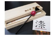 【ギフト用】＜本漆塗＞日本伝統の漆の技でつくる［かんざし］ピンクパール色（ギフト対応）