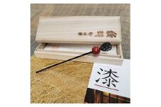 【ギフト用】＜本漆塗＞日本伝統の漆の技でつくる［かんざし］両面楽しめる！銀粉×黒×朱（ギフト対応）