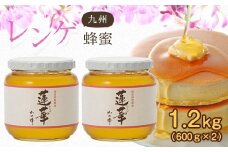 ＜国産＞かの蜂 九州レンゲ蜂蜜1.2kg【600g×2個】採蜜できる量が少ない貴重な純粋蜂蜜 保存食 防災グッズ