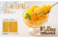 【冷凍】かの蜂 甘夏クラッシュ 1.5kg（750g×2） 冷凍みかん 身割れ