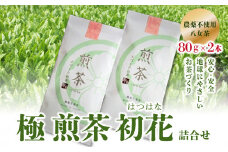 ＜農薬不使用八女茶＞極　煎茶初花詰合せ＜80g×2本＞