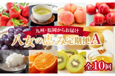 九州・福岡からお届け！八女の恵み定期便【全１０回】 A｜＜配送不可：北海道・沖縄・離島＞