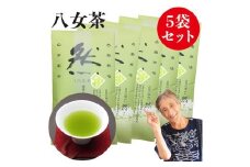 自社製造の深蒸しの八女茶！綺麗な「然」パッケージ！樹の抄（いつきのしょう）100g入り5袋セット