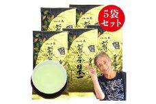 自社製造の深蒸しの八女茶！当園の最高級品！天の抄（てんのしょう）100g入り5袋入り