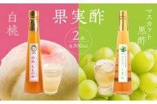 ＜江崎酢醸造元＞果実酢２本セット(白桃・マスカット黒酢)