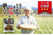 【３ヶ月定期便】＜農薬不使用＞八女八片黒にんにく（30ｇ×8袋）メロンの３.５倍の甘さで臭わない！