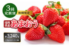 福岡県産あまおう 270g×４パック【３回定期便】　いちご グランデ 苺 イチゴ フルーツ 人気 果物 福岡県産