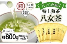 八女茶100％ まろやかなコクとさわやかな後味「特上煎茶」100g×６袋＜岩崎園製茶＞