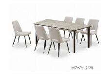 MT180テーブルとDC-5イス6脚の7点セット【ロック ＜2本脚・ブラック＞】＜配送不可：北海道・沖縄・離島＞