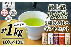 【ギフト対応】八女茶100％ 産地の香りを閉じ込めた最高級茶缶詰５種 100g×10缶 ＜岩崎園製茶＞