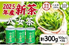 2025年産 八女茶 八十八夜新茶 産地の香りを閉じ込めたお茶の缶詰 100g×３缶 ＜岩崎園製茶＞