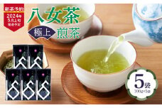 【2024年新茶予約】八女茶 極上煎茶 　100g×5袋【2024年5月上旬発送予定】