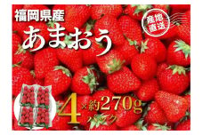 【先行受付】福岡県産あまおう　容量（約２７０g×４パック）