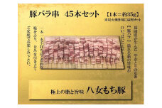八女もち豚　豚バラ串45本盛りセット 豚肉 豚バラ 串 八女 豚 肉 お肉 セット